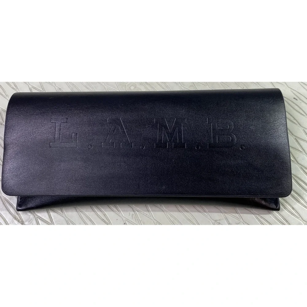 L.A.M.B. Magnetic Black Eyeglass Sunglasses Case Semi-Hard‎ Leather 7.5x3x1